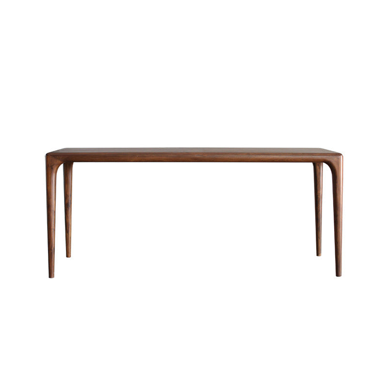 Modern Rectangle Walnut Wood Dining Set 1/2/3/5/7 Pieces Dining Table with Wood Chairs