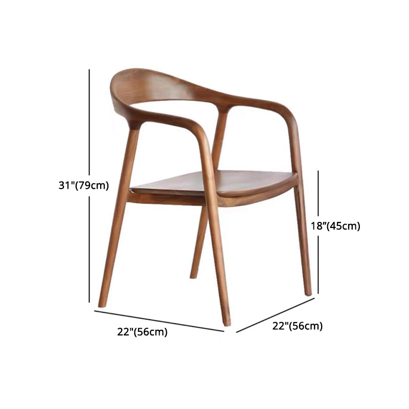 Modern Rectangle Walnut Wood Dining Set 1/2/3/5/7 Pieces Dining Table with Wood Chairs