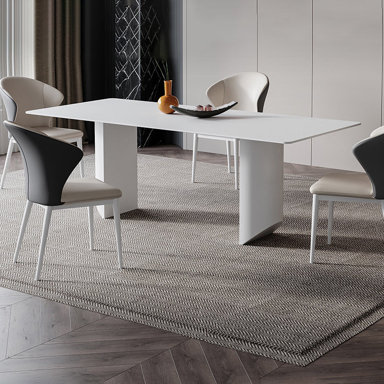 Modern Sintered Stone Top Dining Set 1/4/5/7 Rectangle Pieces Dining Table with Chairs