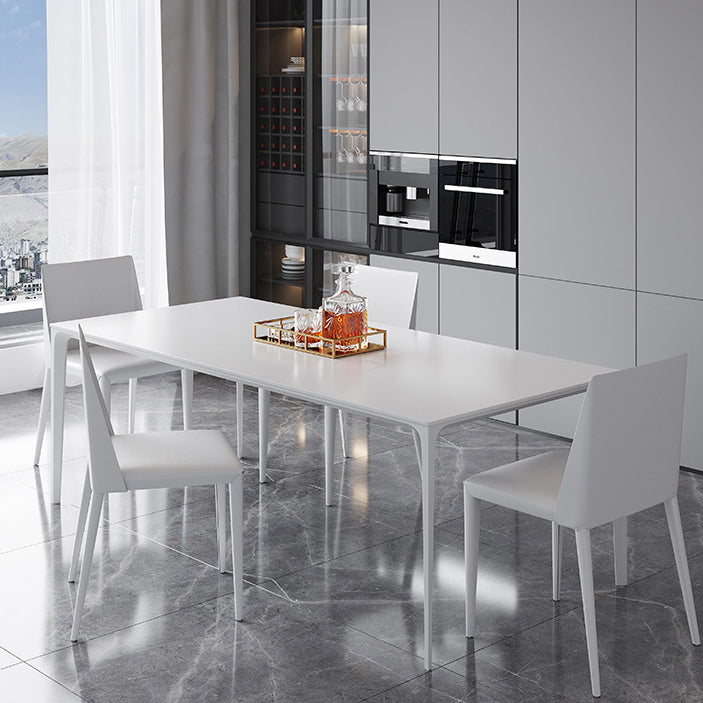 Modern Sintered Stone Top Dining Set Rectangle 1/2/4/5 Pieces Dining Table with Chairs