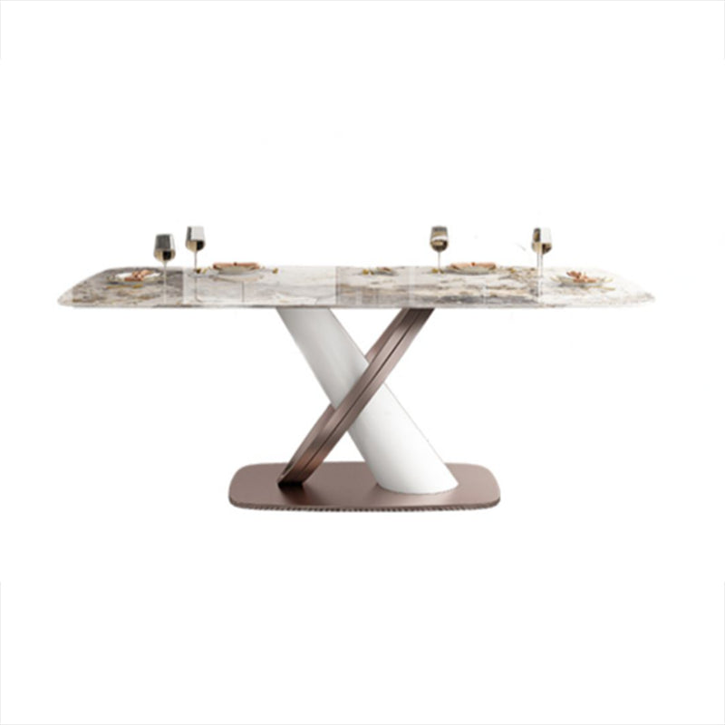 Luxury Sintered Stone Top Dining Set Rectangle 1/2/5/7 Pieces Dining Table with Chairs