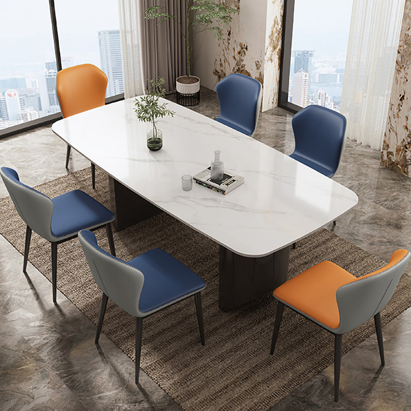Industrial Sintered Stone Dining Table Rectangle Dining Table for Dining Room