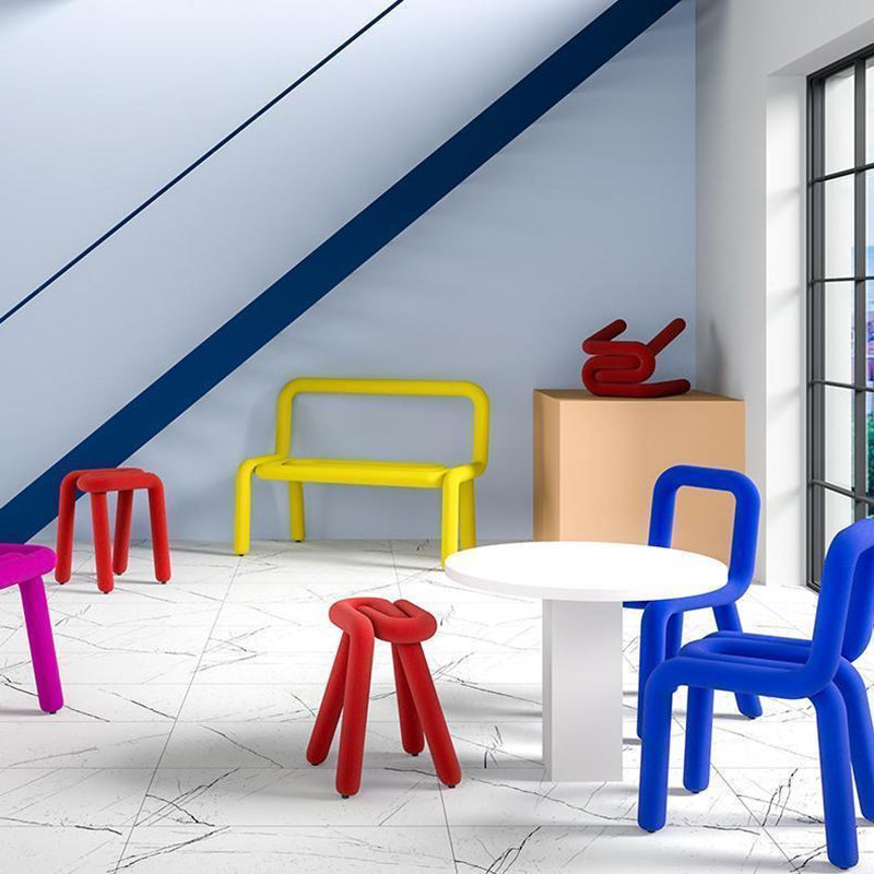 Modern Style Upholstered Side Chair Open Back Dining Side Chair