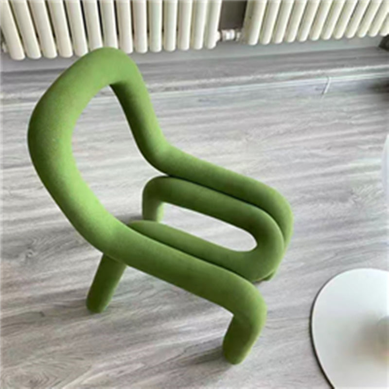 Modern Style Upholstered Side Chair Open Back Dining Side Chair