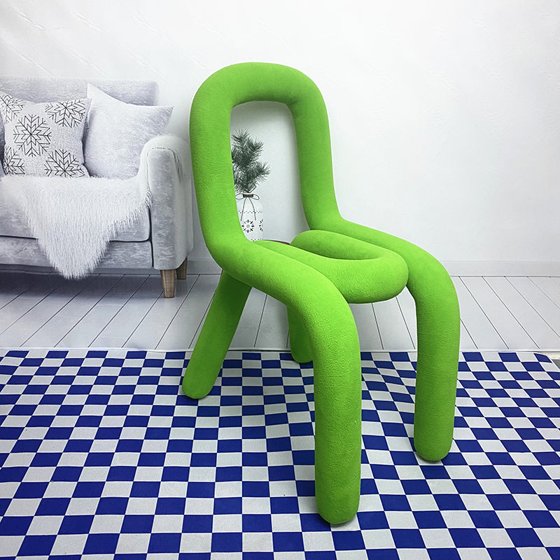 Modern Style Upholstered Side Chair Open Back Dining Side Chair