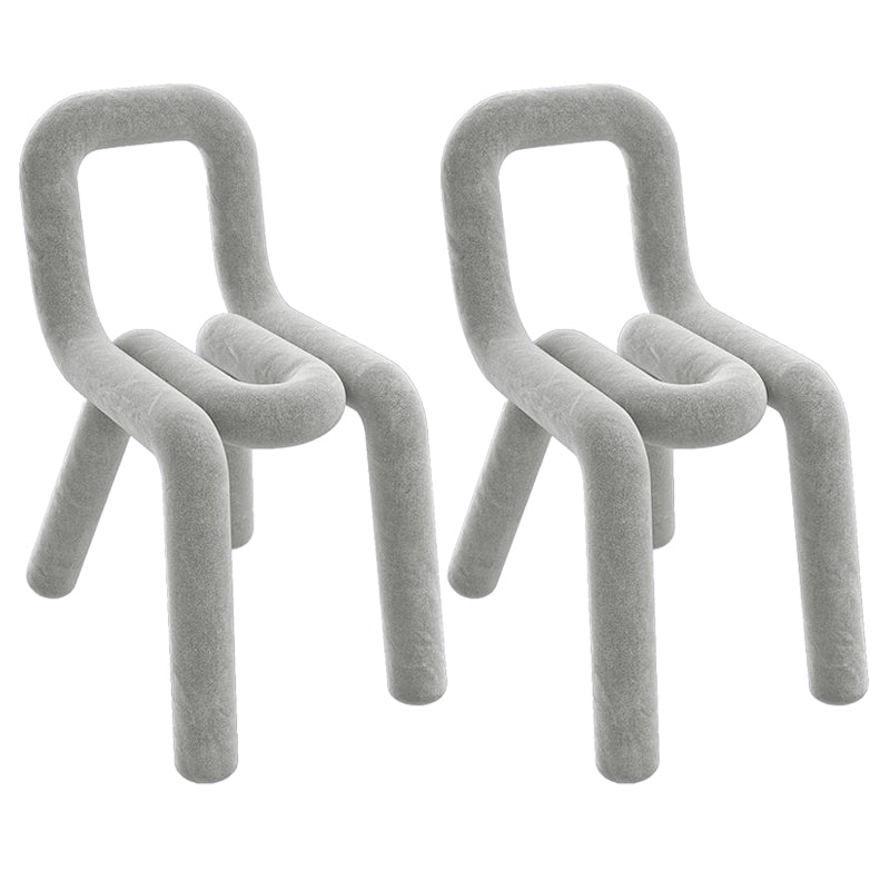 Modern Style Upholstered Side Chair Open Back Dining Side Chair