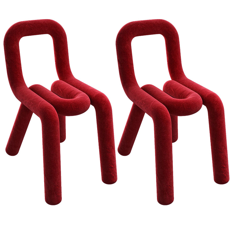 Modern Style Upholstered Side Chair Open Back Dining Side Chair