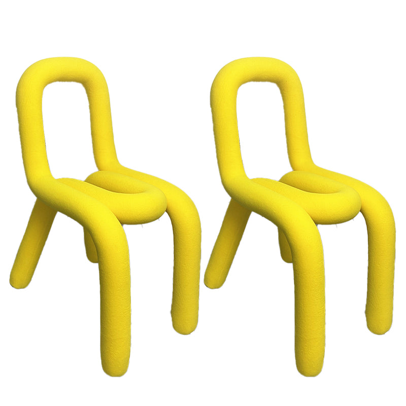 Modern Style Upholstered Side Chair Open Back Dining Side Chair