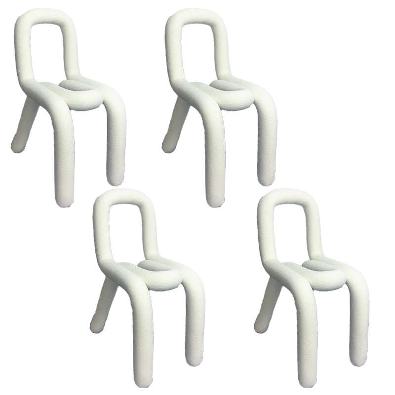 Modern Style Upholstered Side Chair Open Back Dining Side Chair