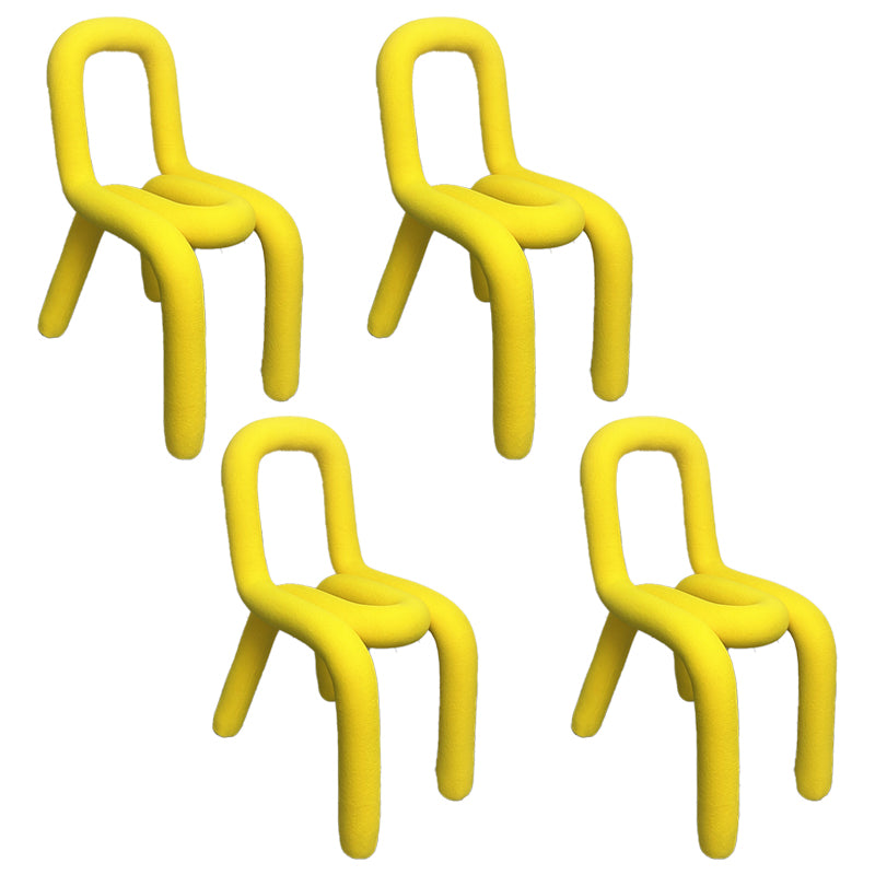 Modern Style Upholstered Side Chair Open Back Dining Side Chair