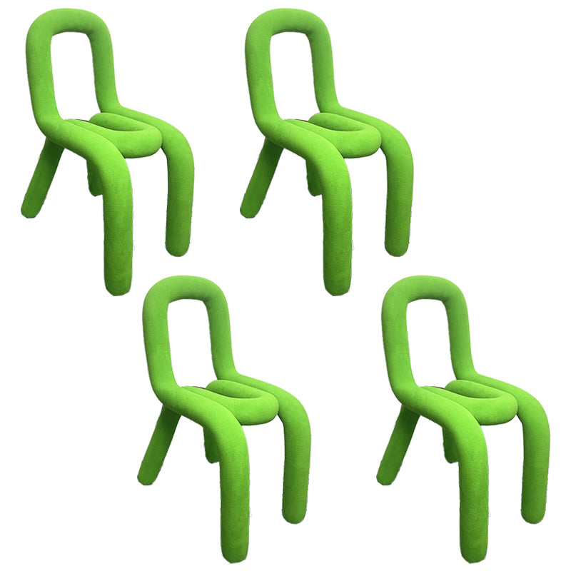 Modern Style Upholstered Side Chair Open Back Dining Side Chair
