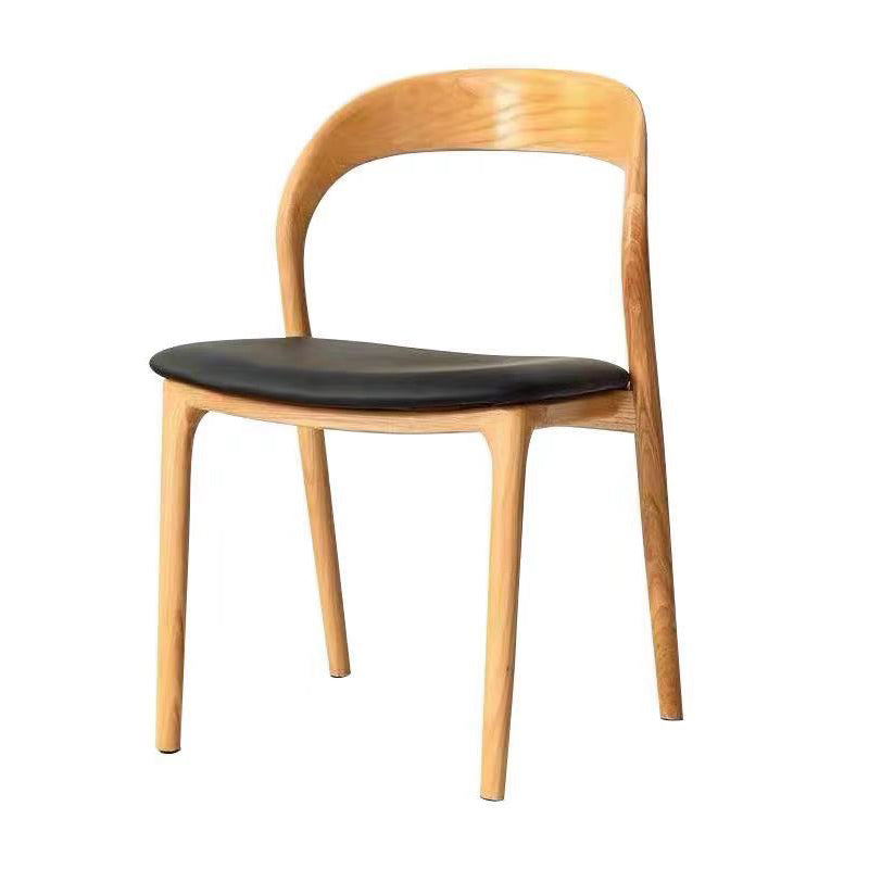 Contemporary Dining Room Solid Wood Side Chair Open Back Dining Side Chair