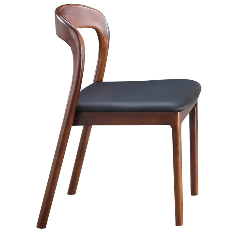 Contemporary Dining Room Solid Wood Side Chair Open Back Dining Side Chair