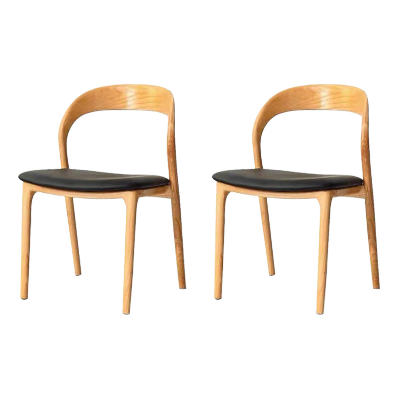Contemporary Dining Room Solid Wood Side Chair Open Back Dining Side Chair