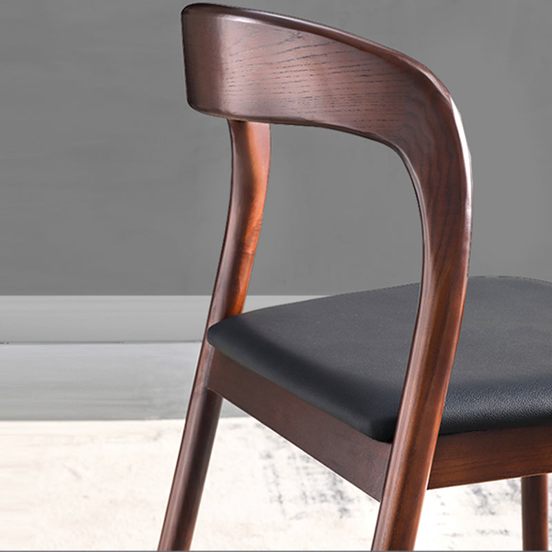 Contemporary Dining Room Solid Wood Side Chair Open Back Dining Side Chair