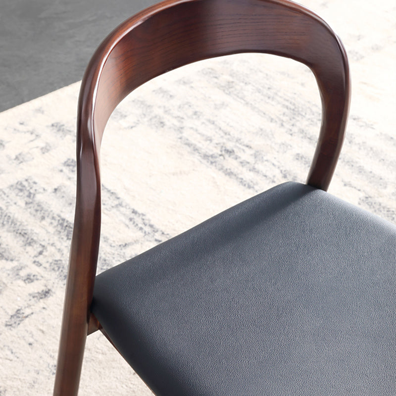 Contemporary Dining Room Solid Wood Side Chair Open Back Dining Side Chair