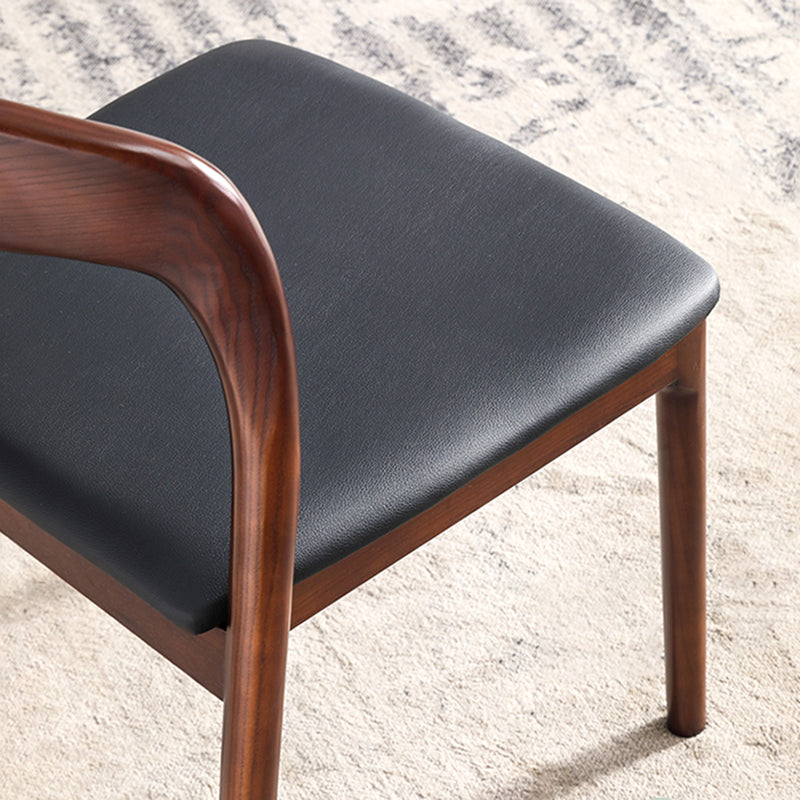 Contemporary Dining Room Solid Wood Side Chair Open Back Dining Side Chair