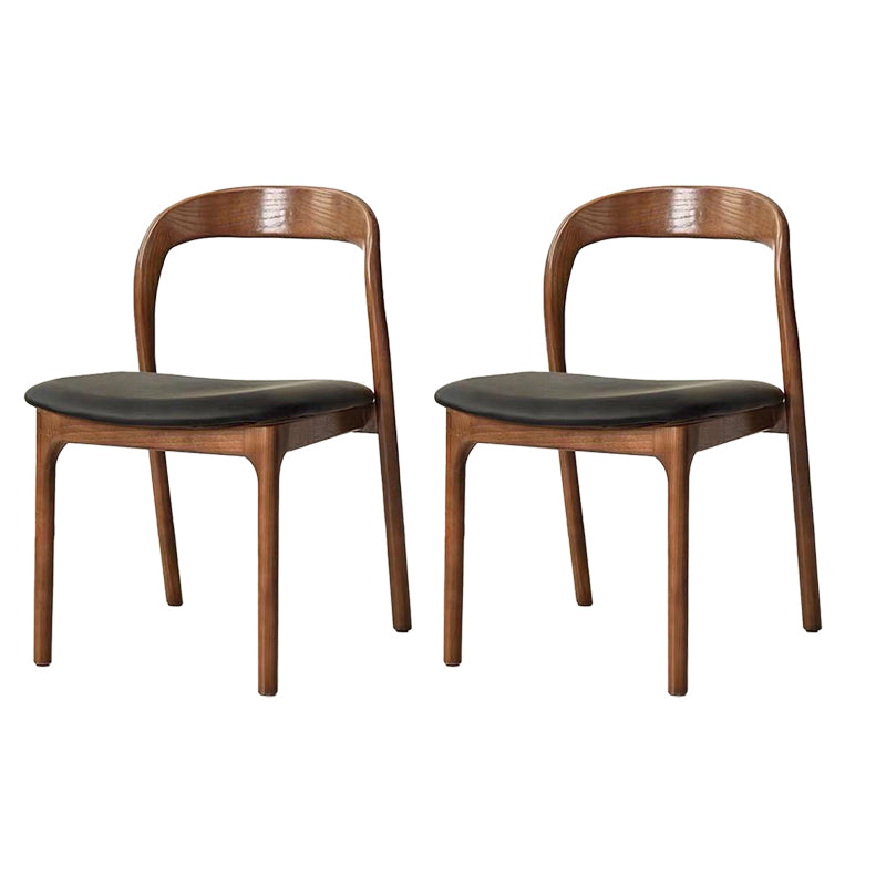 Contemporary Dining Room Solid Wood Side Chair Open Back Dining Side Chair