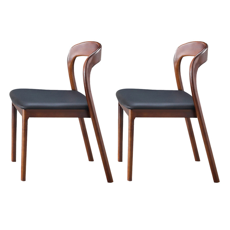 Contemporary Dining Room Solid Wood Side Chair Open Back Dining Side Chair