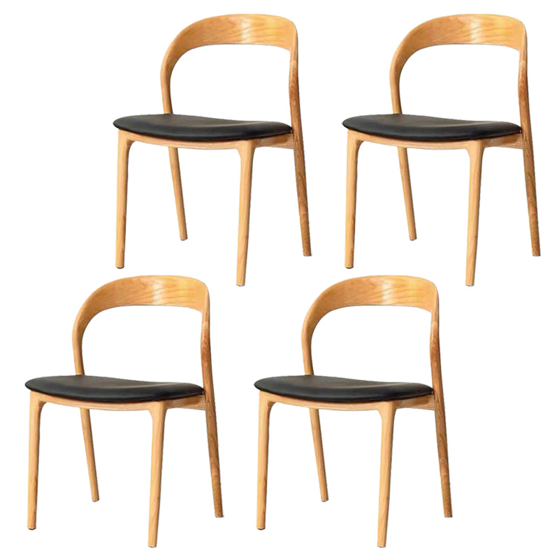 Contemporary Dining Room Solid Wood Side Chair Open Back Dining Side Chair