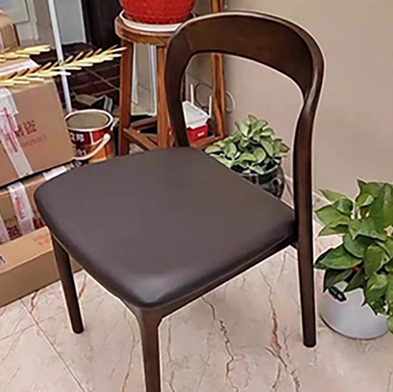 Contemporary Dining Room Solid Wood Side Chair Open Back Dining Side Chair