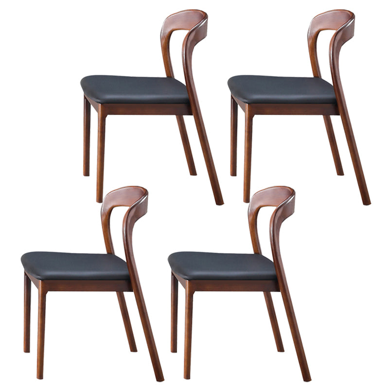 Contemporary Dining Room Solid Wood Side Chair Open Back Dining Side Chair