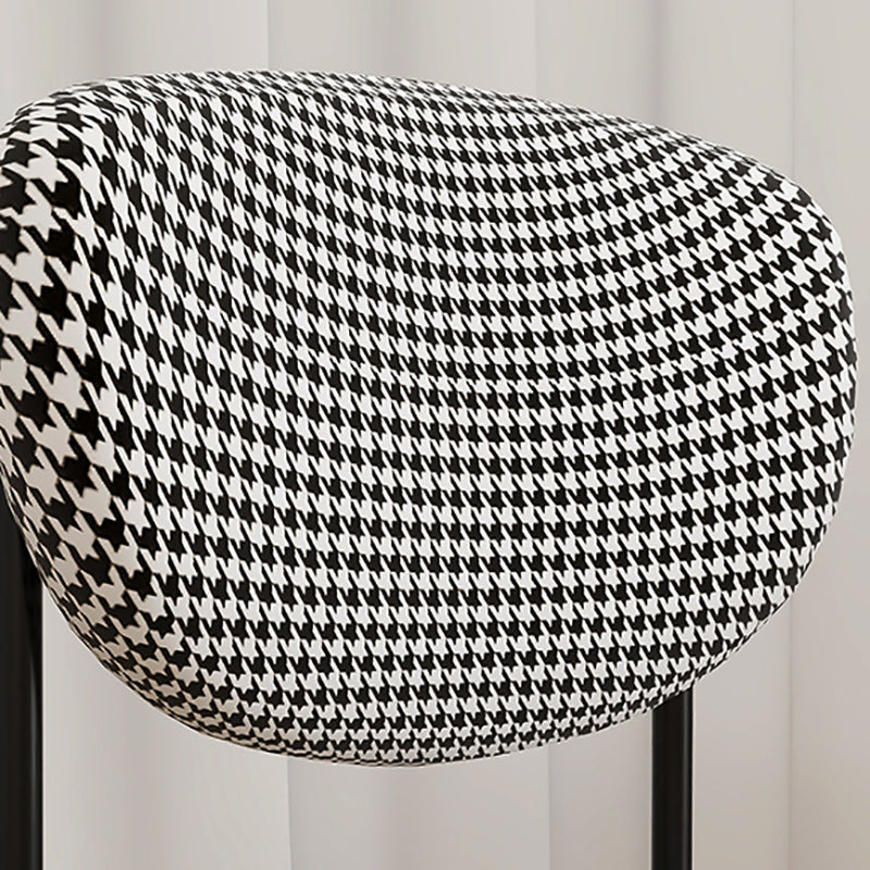 Glam Style Upholstered Side Chair Open Back Dining Side Chair