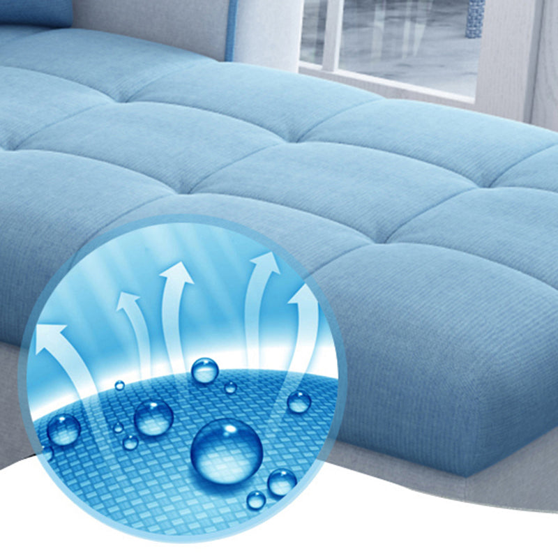 Modern Square Arm Sectionals 106.3"L High Back Sofa and Chaise with Storage