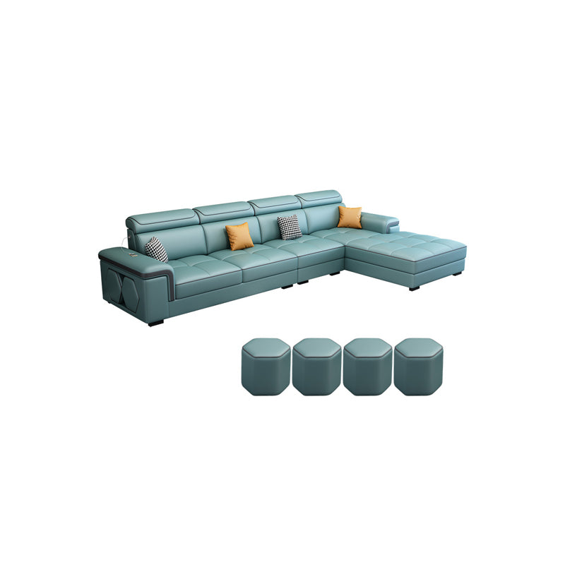 Contemporary L-shaped Sectional Right Facing Sofa with Reversible Chaise
