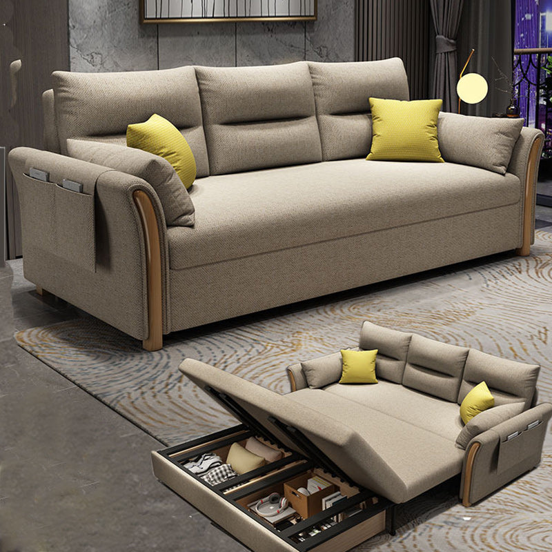 Fabric Sofa Bed Settee Furniture Flared Arm Latex Filled Sofa