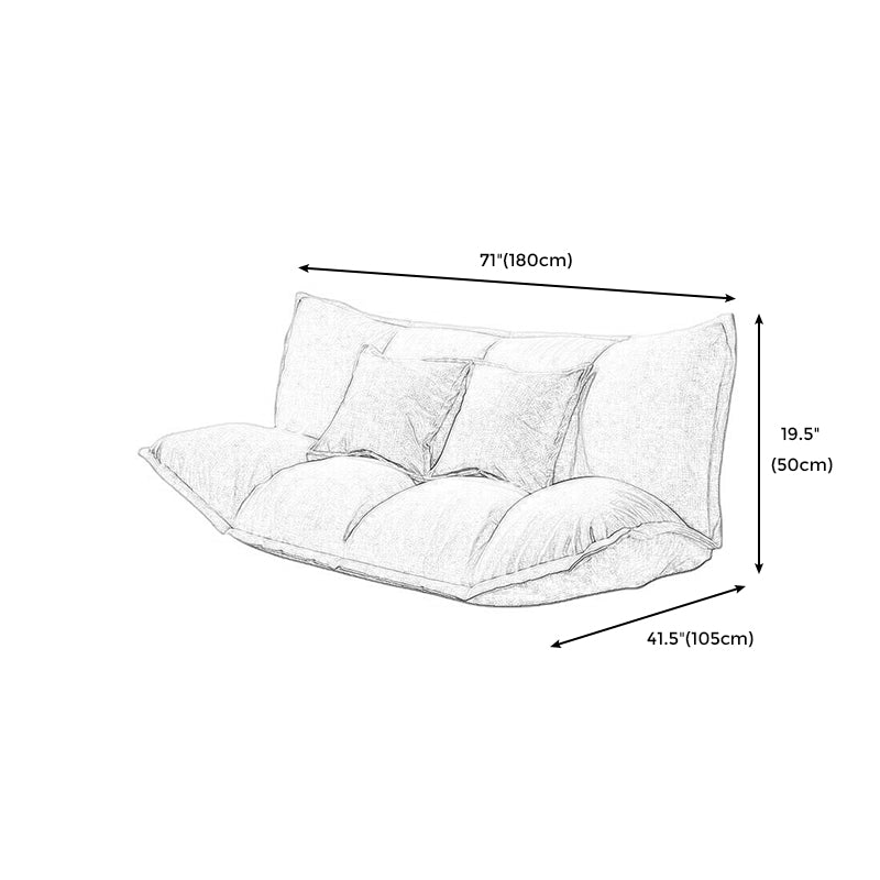 Contemporary Tight Back Convertible Sleeper Sofa Fabric Armless Solid Color Sofa