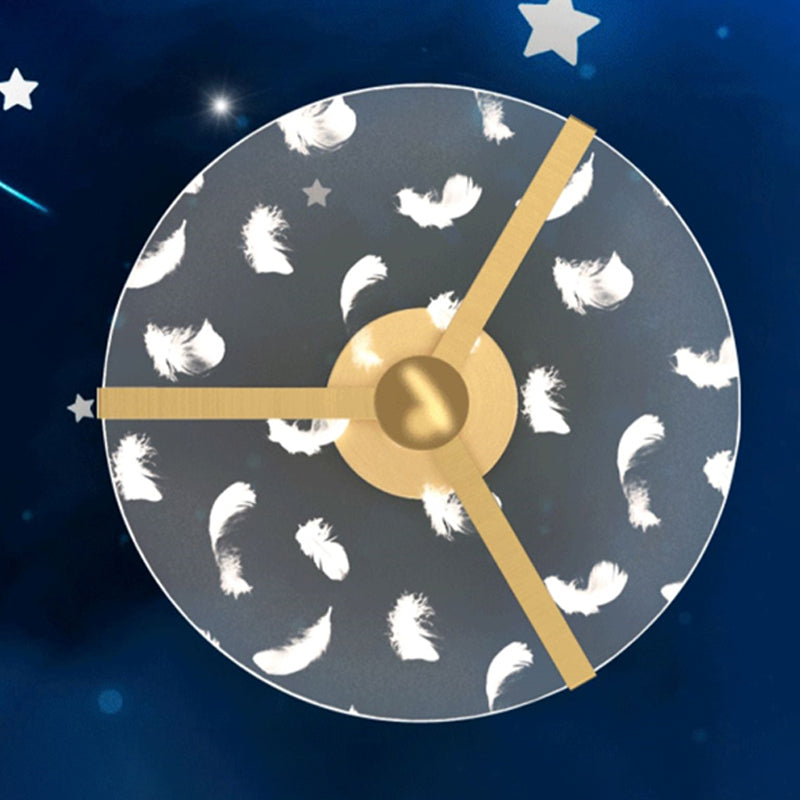 Contemporary Round Flush Light Fixture Metal 1 Light Flush Mount Ceiling Light