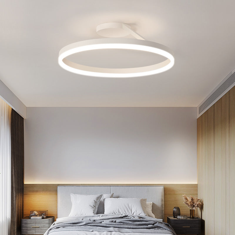 Contemporary Circular Flush Light Fixture Metal 1 Light Flush Mount Ceiling Light