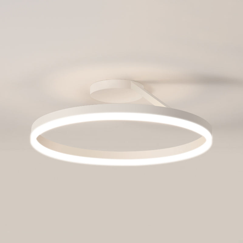 Contemporary Circular Flush Light Fixture Metal 1 Light Flush Mount Ceiling Light