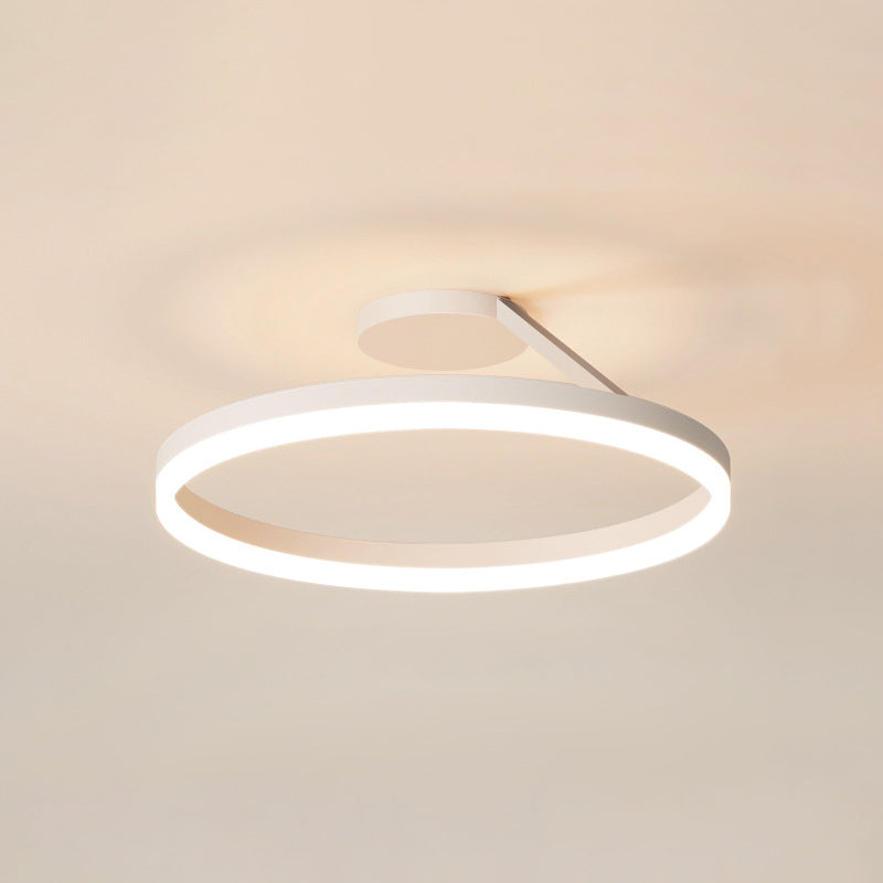 Contemporary Circular Flush Light Fixture Metal 1 Light Flush Mount Ceiling Light