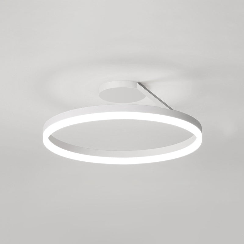 Contemporary Circular Flush Light Fixture Metal 1 Light Flush Mount Ceiling Light