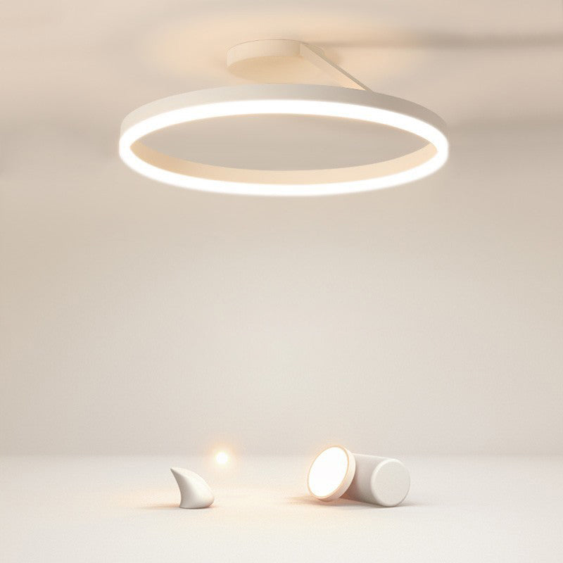 Contemporary Circular Flush Light Fixture Metal 1 Light Flush Mount Ceiling Light