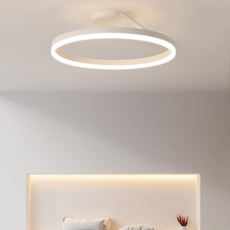 Lampada a filo circolare contemporaneo metallo 1 luce a sfioramento del soffitto