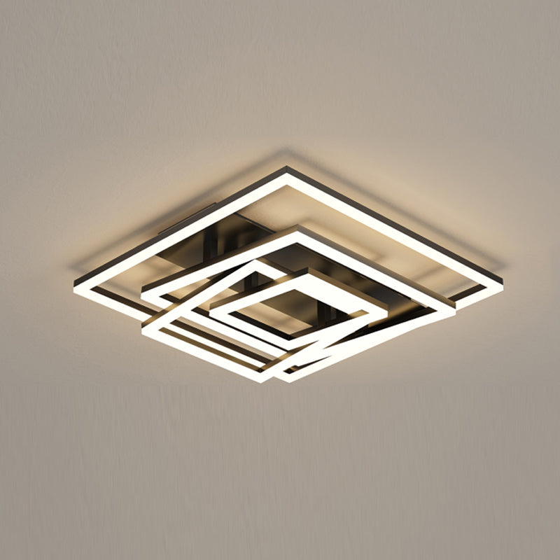 Lampada a filo contemporaneo geometrico 4 lampade a filo in metallo in metallo in nero