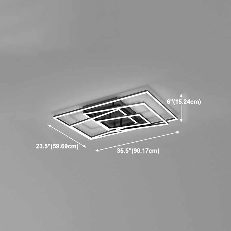 Lampada a filo contemporaneo geometrico 4 lampade a filo in metallo in metallo in nero