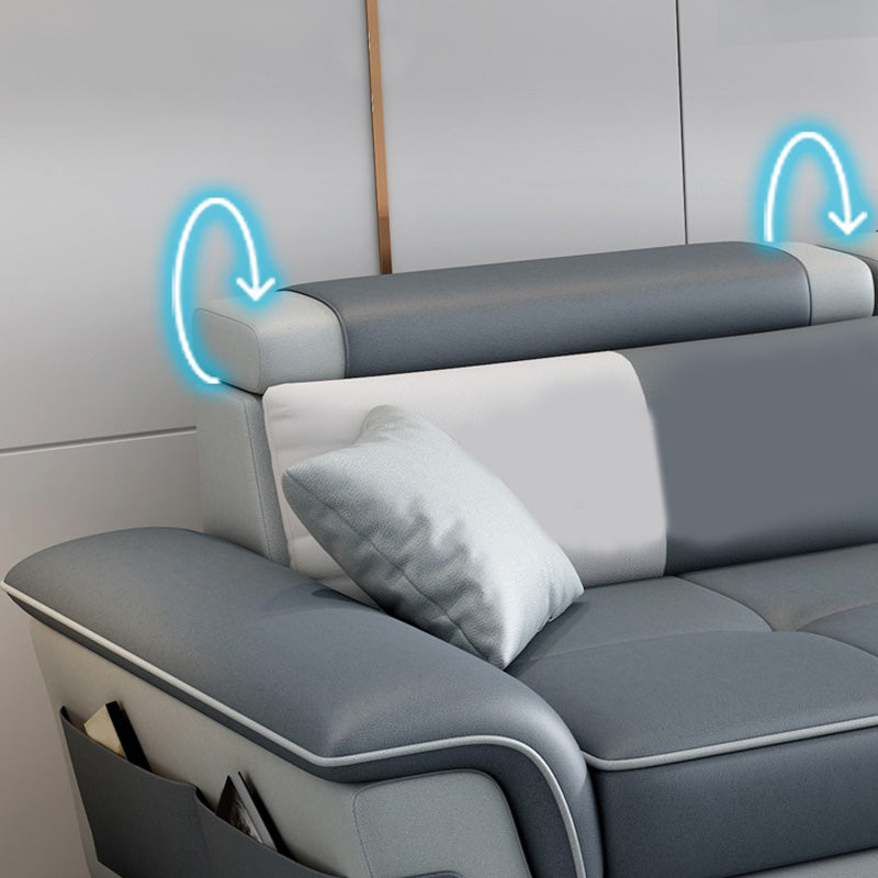 82.68" W √ó 57.09" D √ó 35.43" H High Back Pillow Top Arm Sectional with Slipcovere