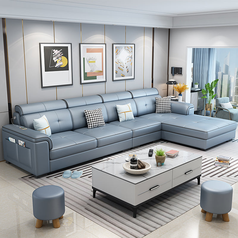 133.07" L x 70.86" W x 35.43" H Pillow Top Arm Sectional with Pillowed Back Cushions