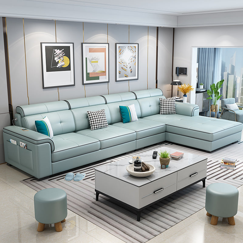 133.07" L x 70.86" W x 35.43" H Pillow Top Arm Sectional with Pillowed Back Cushions