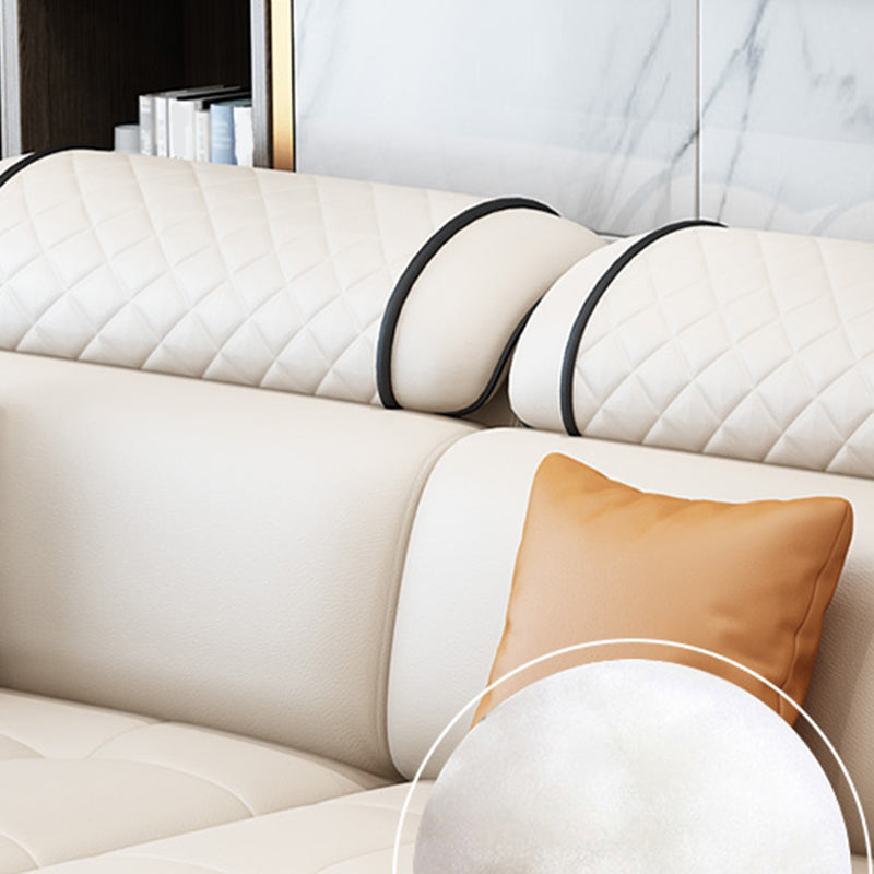 Faux Leather/Fabric Slipcovered Sectionals with Reversible Chaise and Storage