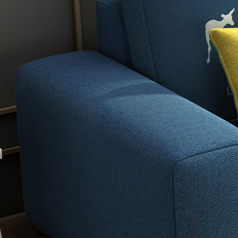 Square Arm Sectionals 27.56"High Removable Cushions Sofa with Ottomans