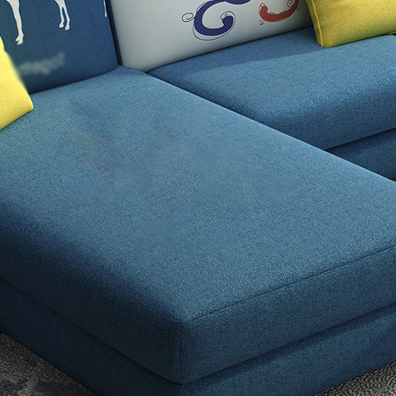 Square Arm Sectionals 27.56"High Removable Cushions Sofa with Ottomans