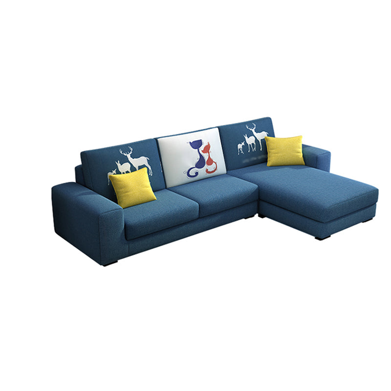 Removable Cushions Sectionals 27.56"High Square Arm Sectionals with Chaise