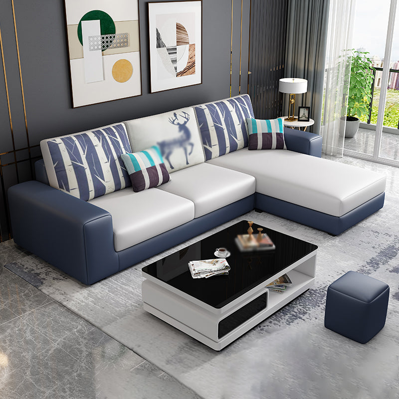 Removable Cushions Sectionals 27.56"High Square Arm Sectionals with Chaise