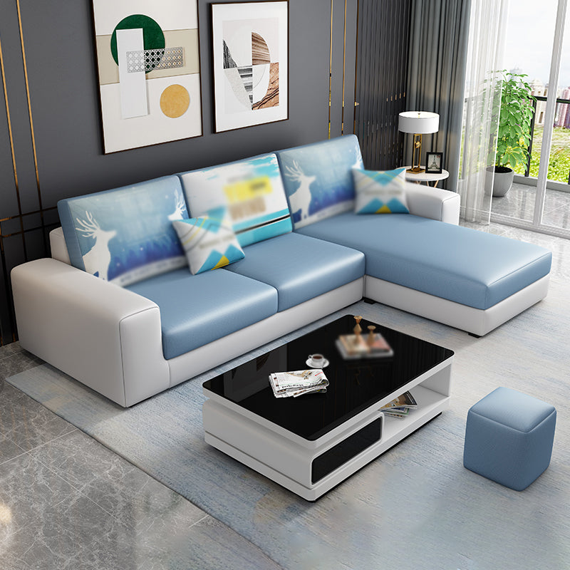 Removable Cushions Sectionals 27.56"High Square Arm Sectionals with Chaise