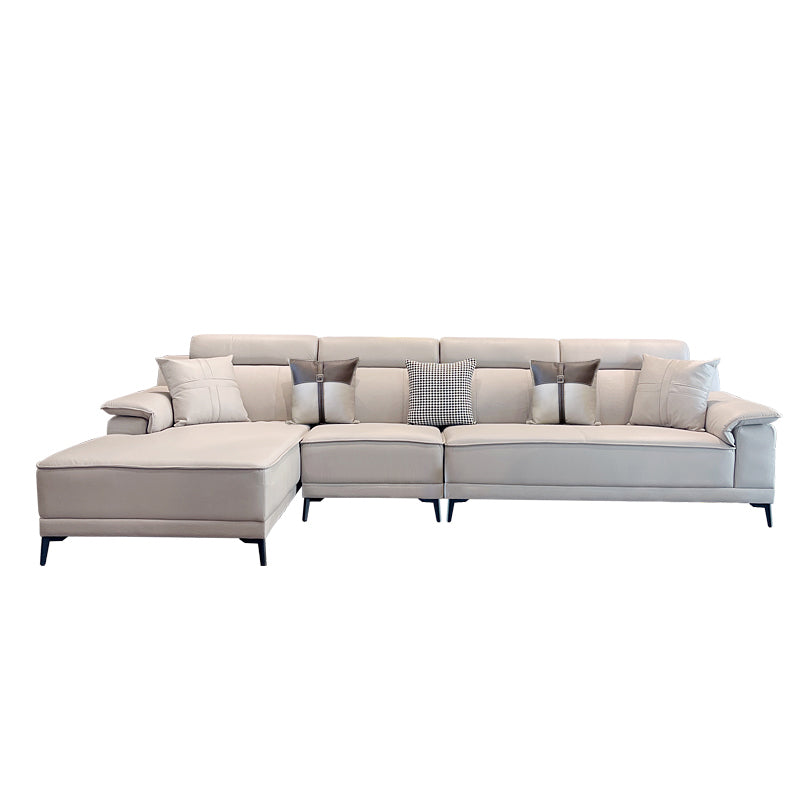 Faux Leather Pillow Top Arm Sofa/Sectional Pillowed Back Cushions for Living Room